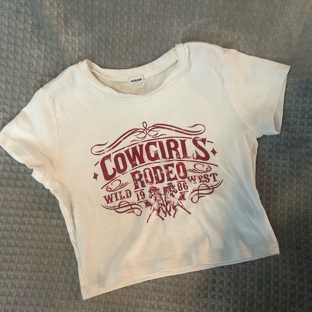 Garage Cowgirls Rodeo Crop Top